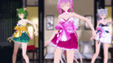 【MMD】巫女短裙!美腿!猫耳!女子力满满3人「Girls」4K有档